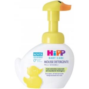 HiPP Baby Care Mousse Detergente con Estratto di Mandorle Biologiche - 250 ml, pH Neutro, Adatto per Pelli Sensibili, Dosatore Paperella