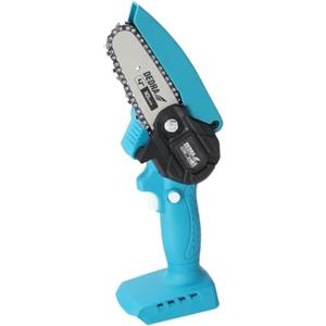 Dedra Mini motosega a batteria, mini sega, binario di guida da 4, ultraleggero, dimensioni compatte, design ergonomico, protezione catena, funzionamento a batteria, senza batteria/caricatore