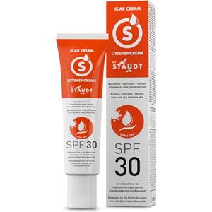 STAUDT Crema per Cicatrici Staudt Premium con SPF30 - Gel di Silicone Avanzato per Cicatrici Chirurgiche e Vecchie - Formula Idratante con Miele e Jojoba - Ripara la Barriera Cutanea con Protezione UV - 40ml