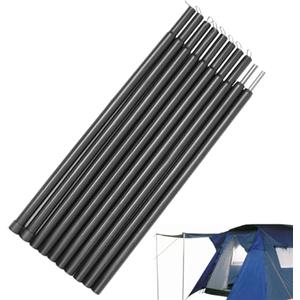 Generic Set di 2 pali telescopici regolabili in ferro verniciato, per da campeggio, da spiaggia, tettoie, telone parasole