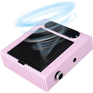 MOKEKA Aspiratore Unghie Professionale 80W - Aspirapolvere Elettrico Regolabile con Filtro per Nail Art, Manicure e Tavolo per Unghie Rosa