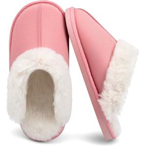 ChayChax Donna Uomo Pantofole Invernali Caldo Pelose Ciabatte Casa Comode Peluche Inverno Scarpe Casa di Cotone Morbida Winter Slippers, Rosa, 40/41 = 42/43 Etichetta