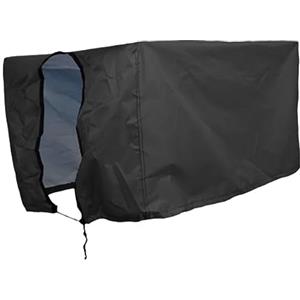 Easnea Copertura antipioggia pieghevole per carro da giardino, impermeabile, per carrello da spiaggia, carrello da esterno, carrello da picnic (nero, tessuto Oxford, coulisse)