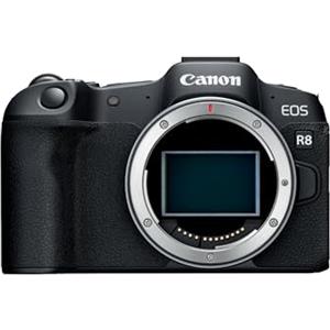 Canon EOS R8 (Corpo) - Macchina Fotografica Mirrorless Full Frame 24,2MP, Dual Pixel CMOS AF II - Videocamera 4k Fino a 60p - Scatto Continuo 40 fps - Schermo Direzionabile - Connettività Bluetooth