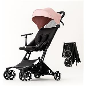bebe2luxe Passeggino Leggero Compatto, portata Pieghevole e Piccolo, Reclinabile, 6 mesi-22 Kg, Passeggino da viaggio aereo BEBE2LUXE PIKO (Rosa)