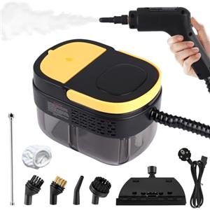 Neulriscn 2500 W pulitore a vapore con schermo digitale, pulitore a vapore a mano con 7 teste di spazzola regolabili su 3 livelli, 1100 ml serbatoio d'acqua di grande capacità per pulizia, divani, piastrelle