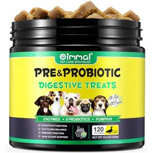 Generico Probiotici Per Cani, Probiotico Digestivo per Cani Enzimi Digestivi, Sistema Immunitario e Supporti per la Salute Generale, Flora Intestinale, Sollievo dal Prurito Allergico