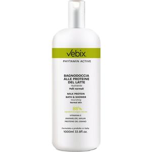 Vebix Bagnoschiuma al Latte 1000 ml - Deterge e Rispetta l'Equilibrio della Pelle