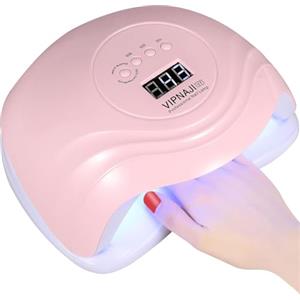 VIPNAJI Lampada Unghie LED UV Professionale,168W Fornetto Unghie Può Curare Rapidamente,Sensore Di Avvio Automatico,Timers da 10s/30s/60s/90s, LCD Display Lampada per unghie per Gel Nail Polish Light
