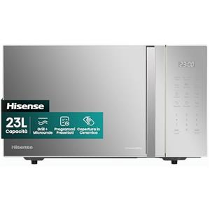 Hisense Microonde H23MOMS5HG, cavità 23L, apertura porta a sinistra, display LED touch, 8 funzioni, 800W