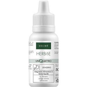 SOLIMÈ Uniquattro Zenzero 50ml - Integratore Alimentare Liquido Antinausea Vegano