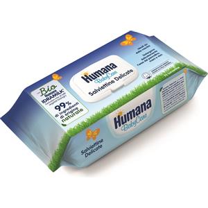 Humana Baby Care Salviettine Delicate 72 Pezzi - 99% Ingredienti Naturali, Morbido Tessuto a Nido d'Ape