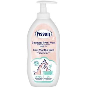 Fissan Bagno Primi Mesi 400 ml - Formula a pH Fisiologico, Deterge e Idrata la Pelle e i Capelli di Neonati e Bambini