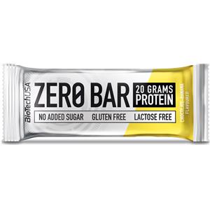 BioTechUSA Zero Bar 50g - Barretta Proteica Croccante al Gusto Banana e Cioccolato, Senza Glutine e Lattosio