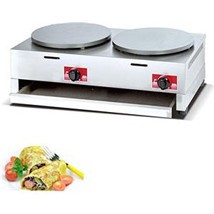 PYapron Macchina per Fare Crepe, Crepiera, Gas, Professionale Piastra per Crepes di Alta qualità Maker Machine, Crepes Professionale Diametro 40 cm, con Piastra Antiaderente, per Frittate di Tortilla,Style2