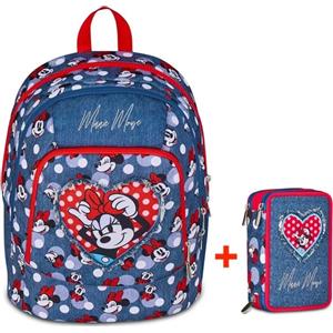 ZAINO SCUOLA SEVEN 3 SCOMPARTI MINNIE + ASTUCCIO 3 ZIP