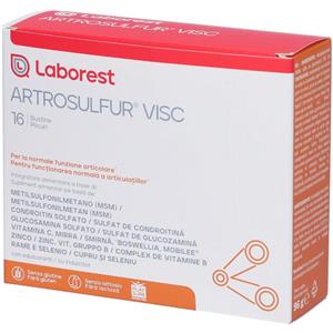 Uriach Artrosulfur Visc - Integratore per Articolazioni con MSM, Glucosamina e Vitamina C - 16 Bustine da 6 g