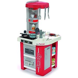 Smoby Cucina Studio Bubble Red - Cucina per Bambini con 26 Accessori e Effetto Acqua che Bolle