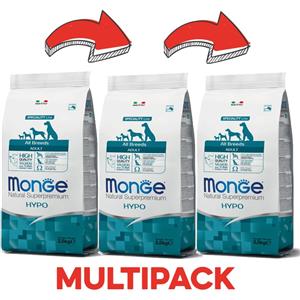 Monge KIT 3x Monge All Breeds Hypo Salmone e Tonno - 12 Kg, 3 pezzi - PREZZO A CONFEZIONE