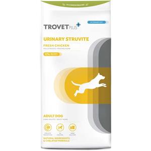 Trovet Plus Dog Urinary Struvite Pollo Fresco - Alimento Secco Dietetico Completo per Cani Adulti, 10 KG