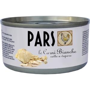 PARS Cibo Umido per Cani e Gatti - Carni Bianche Cotte a Vapore - Lattina da 85 g - Senza Cereali