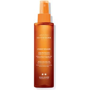 Institut Esthederm Olio Solare 150ml - Protezione Corpo e Capelli, Previene Fotoinvecchiamento