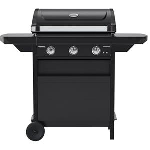 Campingaz Compact 3 L Barbecue gas | BBQ con 3 bruciatori in acciaio alluminato | coperchio con termometro | vaschetta raccogli-grasso e 2 ripiani laterali pieghevoli | potenza 7,5 kW