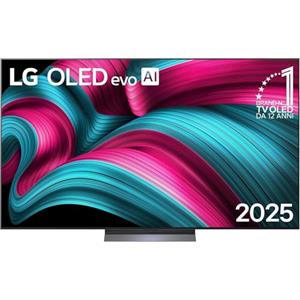 LG OLED evo AI C5 TV 77 pollici, Smart TV 4K, Processore α9 Gen8, Brightness Booster, webOS con AI, Dolby Vision e Atmos, Gaming con VRR e GSYNC 4K@144Hz, OLED77C55LA 2025