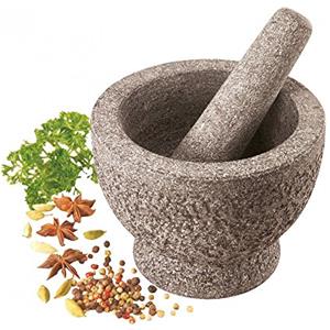 axentia, Mortaio in Granito con pestello, Porta spezie in Versione Pesante, Dimensioni: Circa 15 x 15 x 11 cm