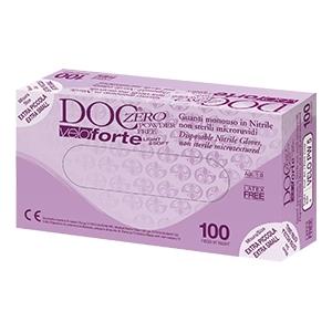 DOC ZEROVELOFORTE Guanti in Nitrile Blu Monouso Senza Polvere - 100 pz - Taglia L