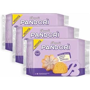 MENDOSA 3X BauIi Pandorì Mini Pandorino al Miele con Zucchero a Velo 150g