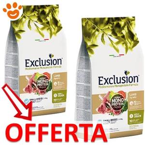 Exclusion Mediterraneo Monoprotein Adult Small Breed Manzo 7 kg - Alimento Completo per Cani Adulti di Piccola Taglia