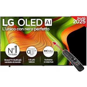 LG OLED AI B5 TV 83 pollici, Smart TV 4K, Processore α8 Gen2, webOS con AI, Dolby Vision e Atmos, Gaming con VRR, GSYNC e FreeSync 4K@120Hz, 4 HDMI 2.1, Alexa, OLED83B56LA 2025