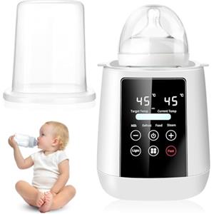 Anluomafuy Scaldabiberon e Sterilizzatore 2 in 1, 6-in-1 Multifunzione per Biberon, Scalda e Scongela Biberon, Riscaldatore Di Alimenti Per Bambini con Modalità Rapida e Spegnimento Automatico
