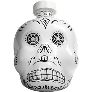 KAH Tequila Blanco - Bottiglia bianca decorata con giorno dei morti - 100% agave blu, doppia distillazione, triplo filtraggio - Non invecchiato - 40% vol 70 cl (700 ml / 0,7 litri)