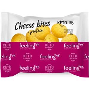 Feeling Ok Protein Cheese Bites - Snack Proteico al Formaggio 50g, Ricco di Proteine e a Basso Contenuto di Carboidrati
