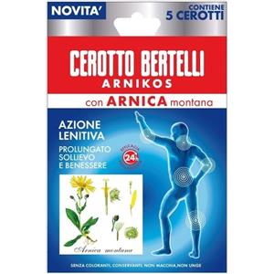 KELEMATA Cerotto Bertelli Arnikos con Arnica Montana - 5 Pezzi, Sollievo e Benessere per la Pelle