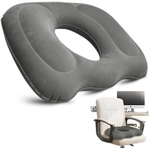 ZDL Cuscino Ortopedico Gonfiabile,Cuscino Gonfiabile Seduta Ortopedico,Cuscino Emorroidi Uomo,Cuscino Sedile Emorroidi con Pompa,Cuscino Ciambella Antidecubito,Cuscino Sedia Ufficio