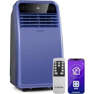 Klarstein Metrobreeze New York Smart 7k Condizionatore Portatile - 7000 BTU, 21-34 m², Controllo App & Telecomando, Classe A, Deumidificatore, Ventola 3 Velocità, Timer 24h, Silenzioso, Viola