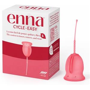 Enna Cycle Easy Coppetta Mestruale Taglia S - 1 Unità, Riutilizzabile, Silicone Medicale Made in Spagna, Fino a 12 Ore di Protezione