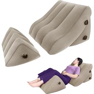 JAOGAUS Set di cuscini a cuneo gonfiabili per dormire, cuscino post regolabile | Set di cuscini a cuneo ortopedici per letto per il reflusso acido, per dormire, supporto per gambe e schiena