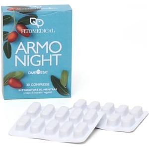 Fitomedical - Armonight Omeostat®, Integratore Naturale con Giuggiolo, Melissa, Escolzia e Melatonina, che favoriscono il Rilassamento e il Sonno, Senza Glutine - 30 Compresse