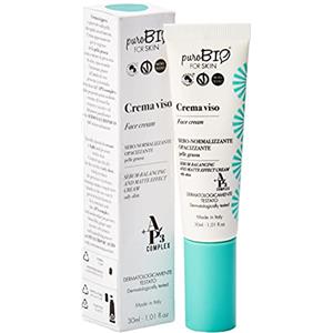 Purobio Crema Viso Sebo Normalizzante Opacizzante per Pelle Grassa - 30 ml