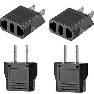 Oliveria 4 Pezzi Adattatore Universale USA Italia da Viaggio, Adattatore Spina USA Germania, Spina da viaggio da USA a UE per Europa/USA/Francia/Germania/Cina/Spagna/Italia/Svizzera/Brasile