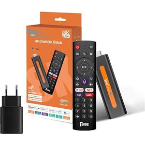 szseynmy Android TV Stick H618 4K/8K 2GB RAM 16GB Smart TV BoxROM Quad-Core 64bit WiFi5 Dual 2.4G/5G WiFi HDR10+ Ultra USB HD Smart TV STICK Box Streaming Media