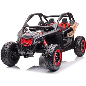 FINOOS Macchina Elettrica per Bambini Can-Am Maverick 24V Fuoristrada 2 Posti Maxi Buggy, 4x 200W Motore con Telecomando e Ampio Sedile, Batteria: 24V7AH, 3-8 anni (RS-Versione)