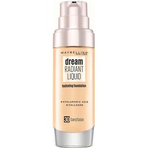 Maybelline Dream Radiant Liquid Fondotinta Idratante 30 Sand - Finish Naturale e Ottima Tenuta