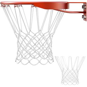 HENGBIRD Rete da Basket 2 Pezzi Rimovibile,Rete da basket di ricambio per tutte le condizioni atmosferiche,Ricambio Professionale Portatile per Canestri Interni ed Esterni