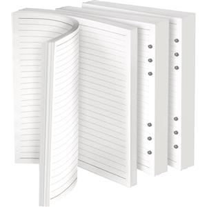 Vicloon Ricarica di Carta A5, 90 Fogli Ricariche di Compatibili con 6 Fori, Carta a Puntinati 21 * 14.2cm per Agende, Planner, Diari, Progetti Fai-da-te, A Righe, Schizzi, Pittura (Linea Orizzontale)