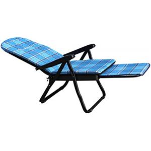 milani home MilaniHome.it - Poltrona A Sdraio Imbottita Reclinabile Cuscino Poggiatesta Imbottito Alta Densità, Adatta A Giardino, Portico, Piscina E Relax Con Carrello Poggiapiedi A Scomparsa